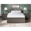Pemberly Row Full Traditional Styled Wooden Panel Bed in Gray
