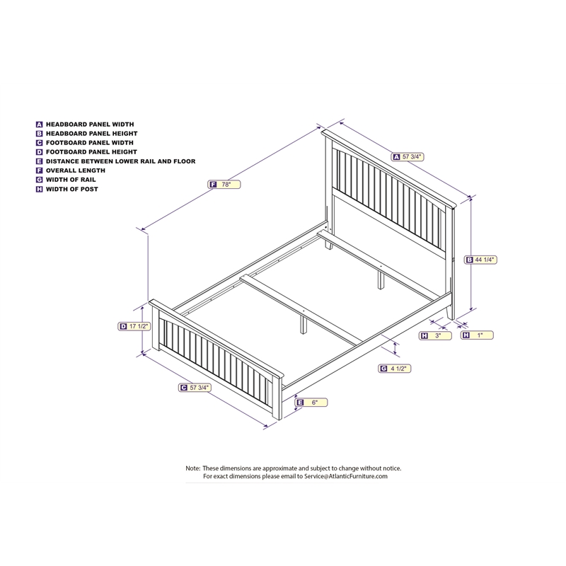 Pemberly Row Full Traditional Styled Wooden Panel Bed in Gray