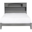 Pemberly Row Traditional Styled Wooden Full Bookcase Bed in Gray