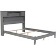 Pemberly Row Traditional Styled Wooden Full Bookcase Bed in Gray