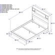 Pemberly Row Traditional Styled Wooden Full Bookcase Bed in Gray