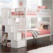 Pemberly Row Traditional Staircase Bunk Twin Over Twin in White