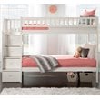 Pemberly Row Traditional Staircase Bunk Twin Over Twin in White