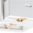 Pemberly Row Traditional Wood Staircase Bunk Twin Over Twin w/ Trundle in White