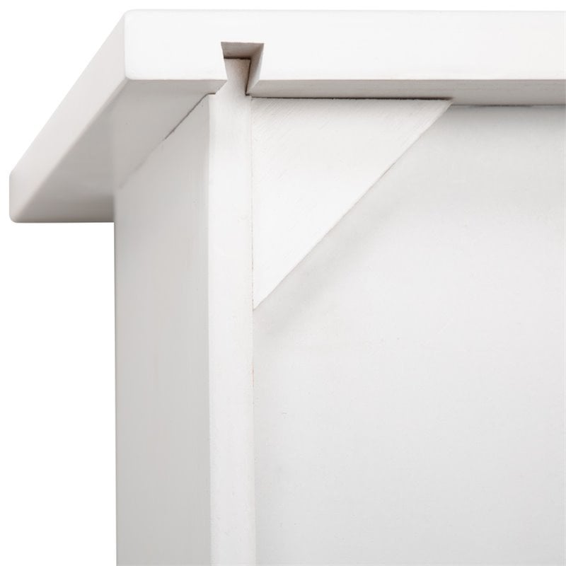 Pemberly Row Traditional Wood Staircase Bunk Twin Over Twin w/ Trundle in White