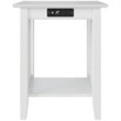 Pemberly Row Charger Printer Stand made of Wood in White Finish