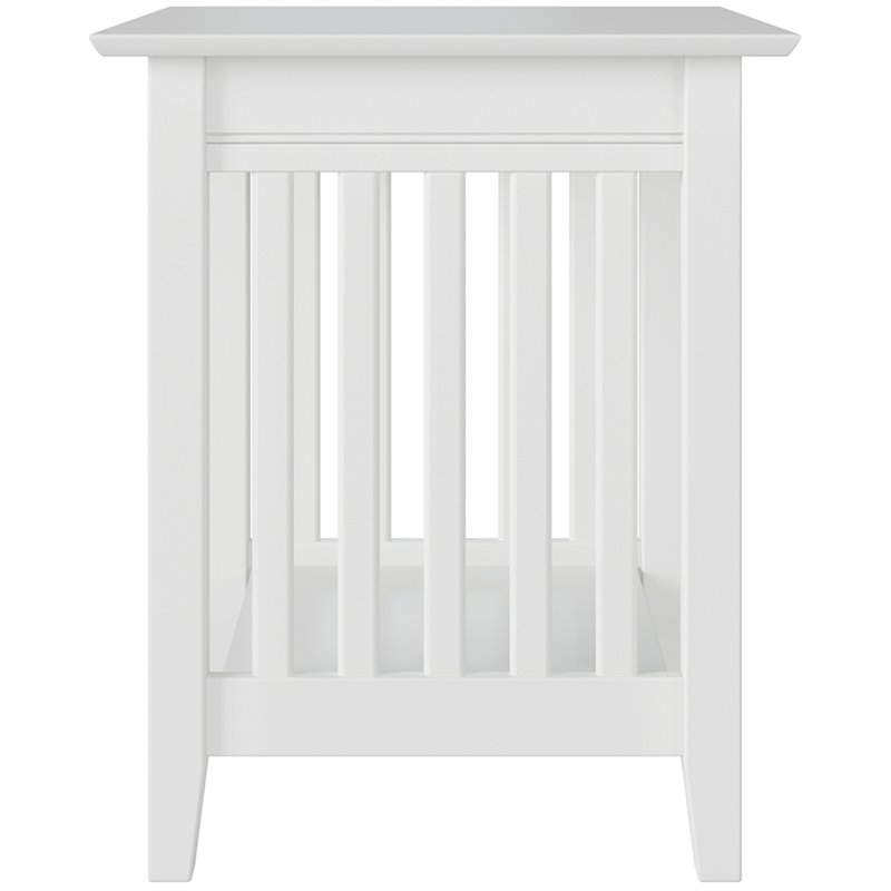 Pemberly Row Charger Printer Stand made of Wood in White Finish