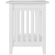 Pemberly Row Charger Printer Stand made of Wood in White Finish