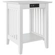 Pemberly Row Charger Printer Stand made of Wood in White Finish