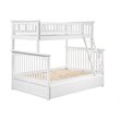 Pemberly Row Twin over Full Bunk Bed of Wood with Trundle in White