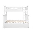 Pemberly Row Twin over Full Bunk Bed of Wood with Trundle in White