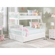 Pemberly Row Twin over Full Bunk Bed of Wood with Trundle in White