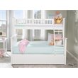 Pemberly Row Twin over Full Bunk Bed of Wood with Trundle in White