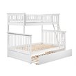 Pemberly Row Twin over Full Bunk Bed of Wood with Trundle in White