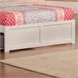 Pemberly Row Richmond Full Wood Platform Bed and Full Trundle in White