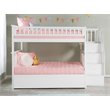 Pemberly Row Full over Full Bunk Bed of Wood with Trundle in White