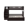 Pemberly Row Twin over Full Bunk Bed with Trundle in Espresso