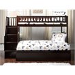 Pemberly Row Twin over Full Bunk Bed with Trundle in Espresso