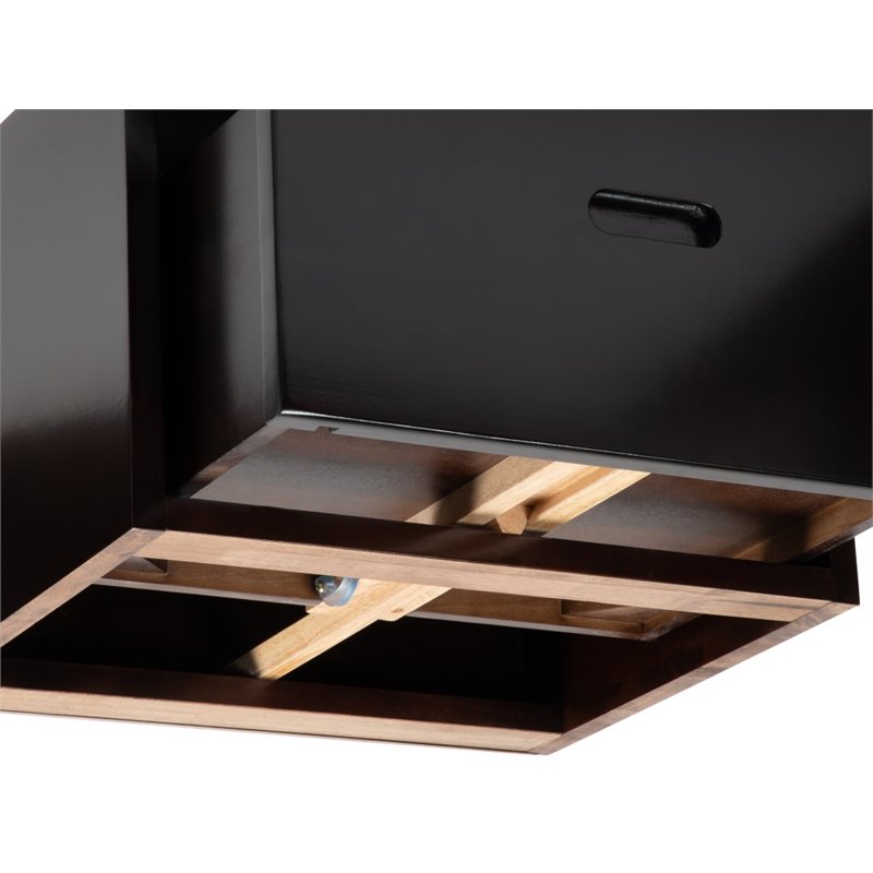 Pemberly Row Twin over Full Bunk Bed with Trundle in Espresso