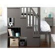 Pemberly Row Twin over Full Bunk Bed of Wood with Trundle in Gray