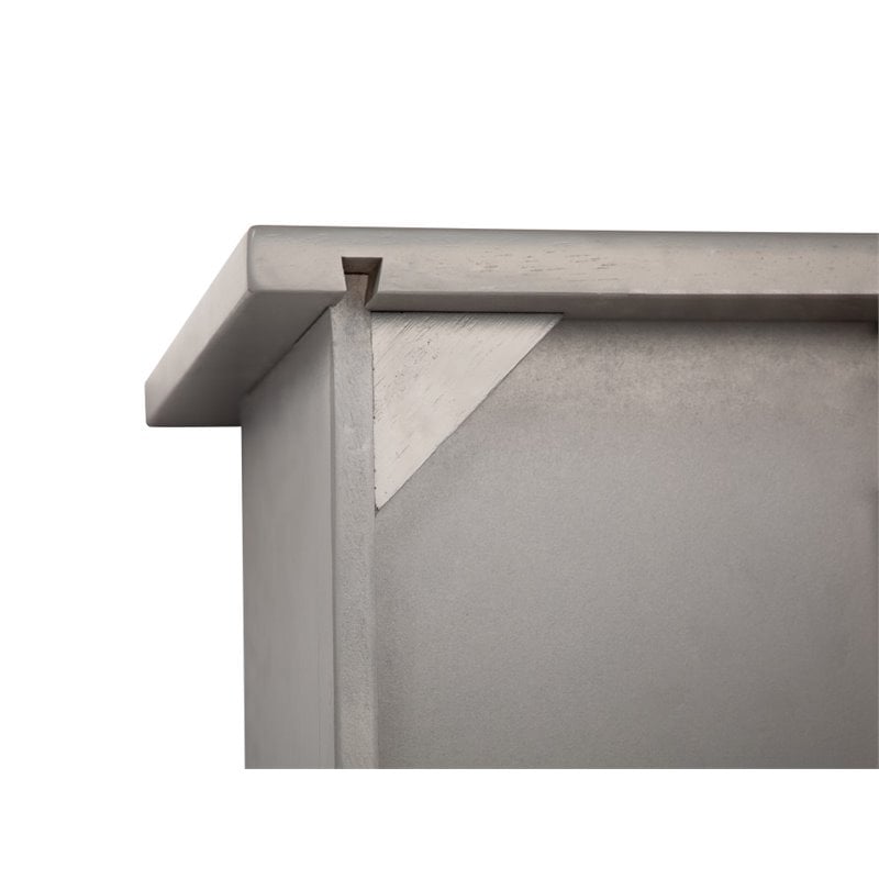 Pemberly Row Twin over Full Bunk Bed of Wood with Trundle in Gray