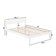 Pemberly Row Modern Solid Wood Full Size Platform Bed in White
