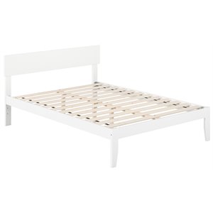 Pemberly Row Modern Solid Wood Full Size Platform Bed in White