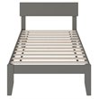 Pemberly Row Modern Solid Wood Twin Platform Bed with Slat Kit in Gray