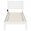 Pemberly Row Farmhouse Solid Wood Twin Bed in White Finish