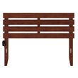 Pemberly Row Farmhouse Solid Wood Full Headboard w/ USB Turbo Charger in Walnut
