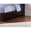 Pemberly Row Mid-Century Solid Wood Twin XL Trundle in Espresso