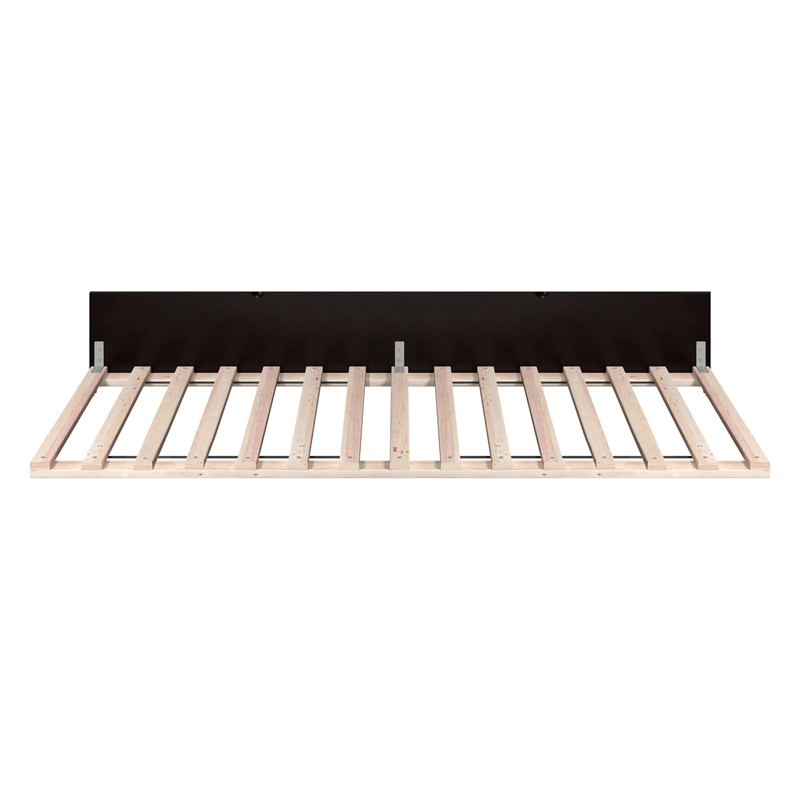 Pemberly Row Mid-Century Solid Wood Twin XL Trundle in Espresso