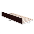 Pemberly Row Mid-Century Solid Wood Twin XL Trundle in Espresso