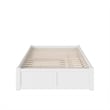 Pemberly Row Modern Wood Queen Platform Panel Bed with Trundle in White