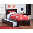 Pemberly Row Madison Twin XL Wood Platform Bed and Twin XL Trundle in Espresso