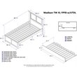 Pemberly Row Madison Twin XL Wood Platform Bed and Twin XL Trundle in Espresso