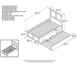 Pemberly Row Madison Twin XL Platform Bed  & Trundle in Espresso