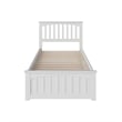 Pemberly Row Traditional Twin XL Platform Bed with Trundle in White