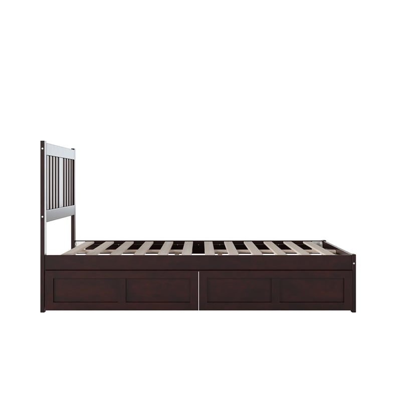 Pemberly Row Twin Storage Bed with USB Turbo Charger in White