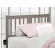 Pemberly Row Full Spindle Headboard with USB Turbo Charger in Gray