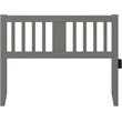 Pemberly Row Full Spindle Headboard with USB Turbo Charger in Gray
