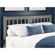 Pemberly Row Queen Spindle Headboard with USB Turbo Charger in Gray