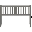 Pemberly Row Queen Spindle Headboard with USB Turbo Charger in Gray