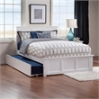 Pemberly Row Madison Queen Platform Bed  & Twin XL Trundle in White