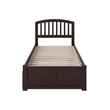 Pemberly Row Richmond Queen Wood Platform Bed and Twin XL Trundle in Grey
