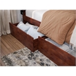 Pemberly Row Farmhouse Solid Wood Twin/Full Bed Drawer in Walnut (Set of 2)