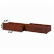 Pemberly Row Farmhouse Solid Wood Twin/Full Bed Drawer in Walnut (Set of 2)
