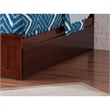 Pemberly Row Farmhouse Solid Wood Twin/Full Bed Drawer in Walnut (Set of 2)