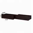 Pemberly Row Mid-Century Twin Full Bed Drawer in Espresso (Set of 2)