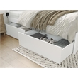 Pemberly Row Urban Queen King Bed Drawer in White (Set of 2)